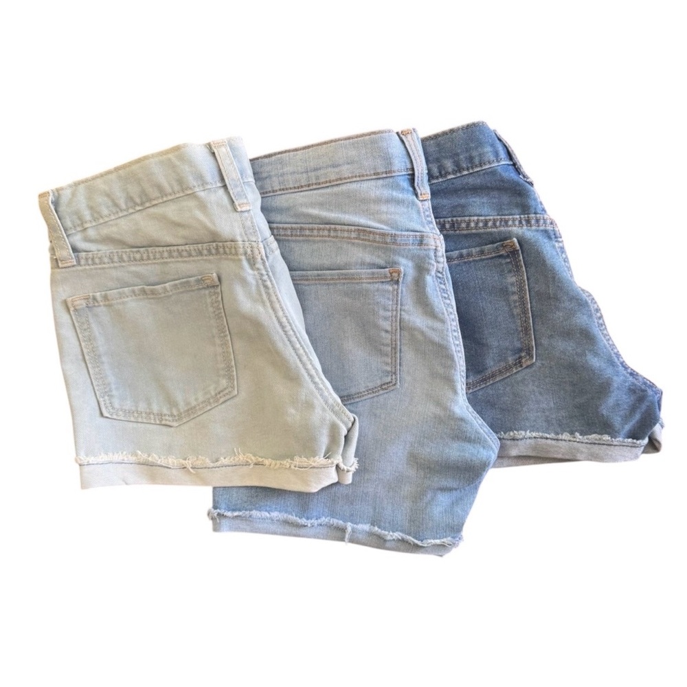 Bundle of 3 Girls Old Navy Shorts - Light, Medium & Dark Blue Trio
